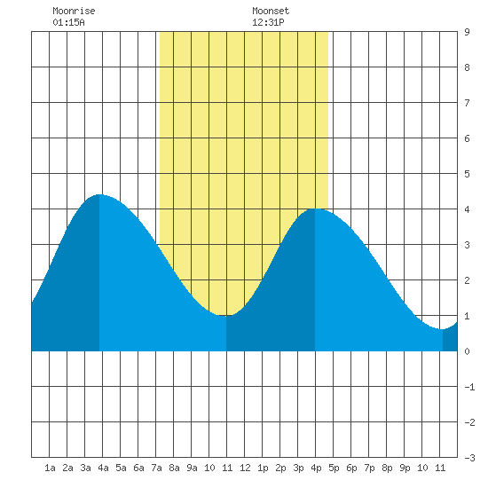 Riggins Ditch tide chart for Tuesday, December 24, 2024