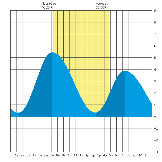 Riggins Ditch tide chart for Saturday, December 28, 2024