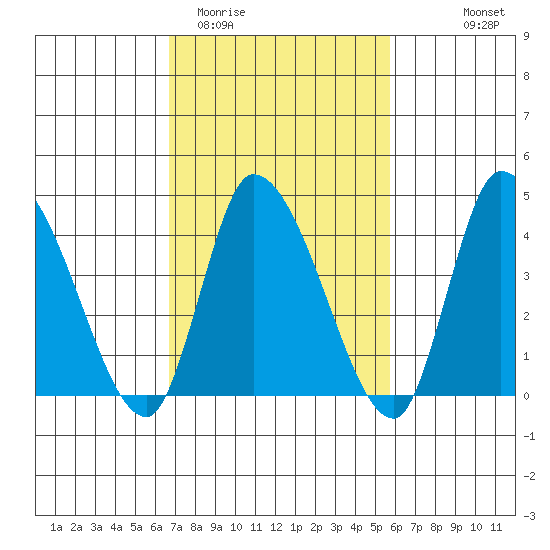 Riggins Ditch tide chart for Friday, February 20, 2026