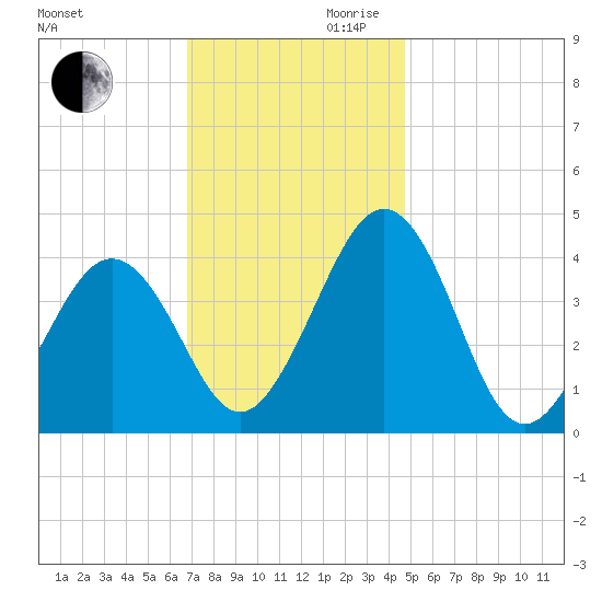 Riggins Ditch tide chart for Monday, November 20, 2023