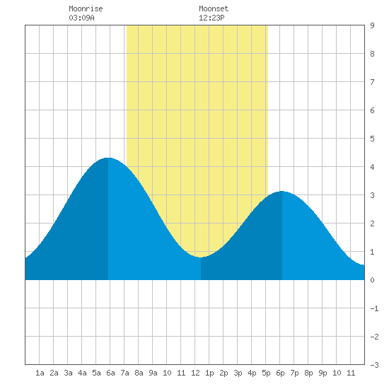 Riggins Ditch tide chart for Friday, January 24, 2025