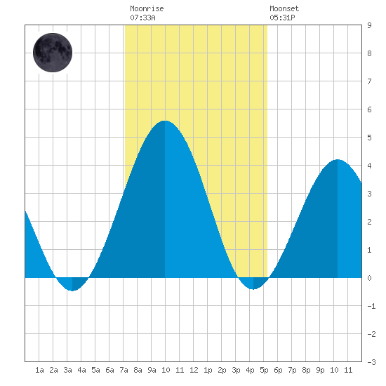 Riggins Ditch tide chart for Wednesday, January 29, 2025
