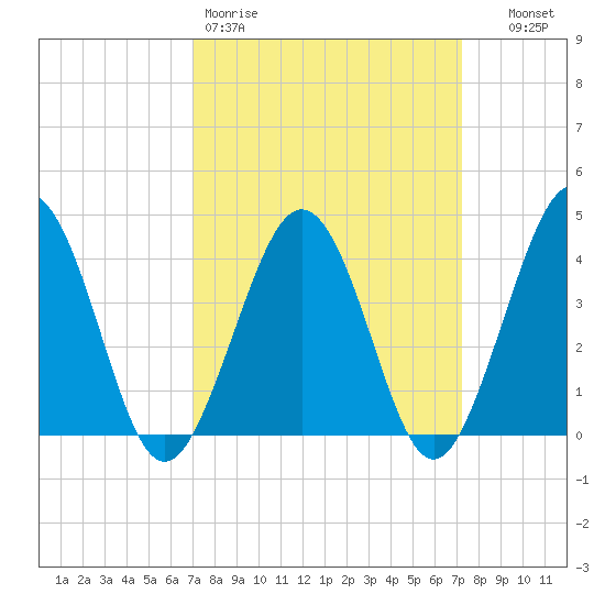 Riggins Ditch tide chart for Friday, March 20, 2026