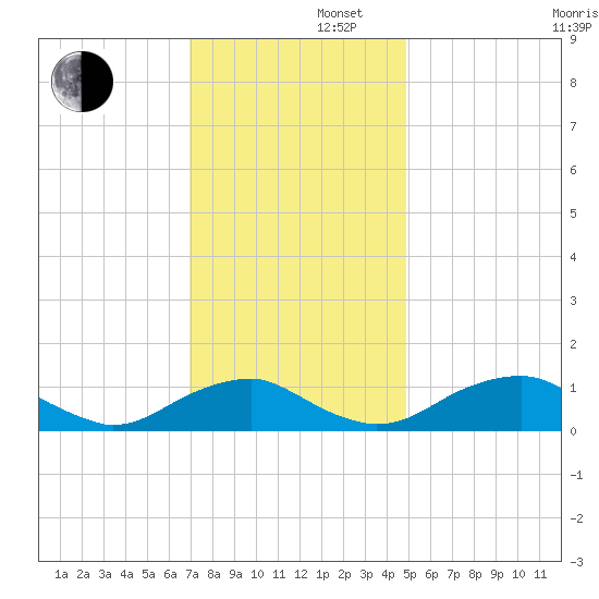 Riverside tide chart for Friday, November 22, 2024