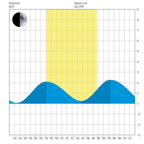 Roaring Point tide chart for Sunday, December 8, 2024