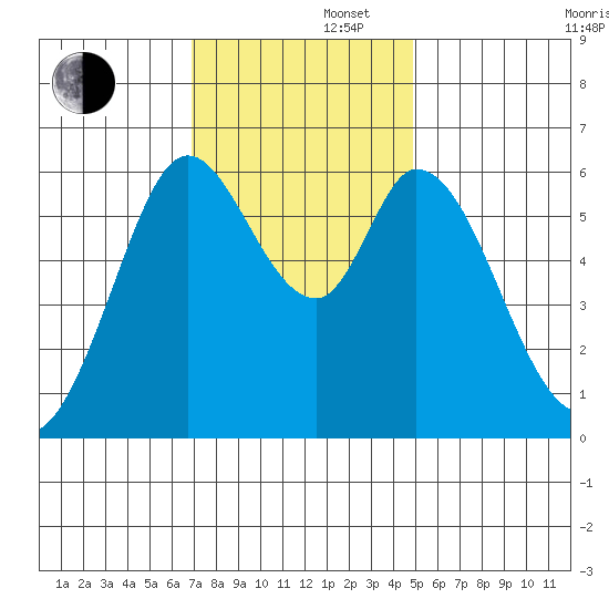 Roberts Landing tide chart for Friday, November 22, 2024