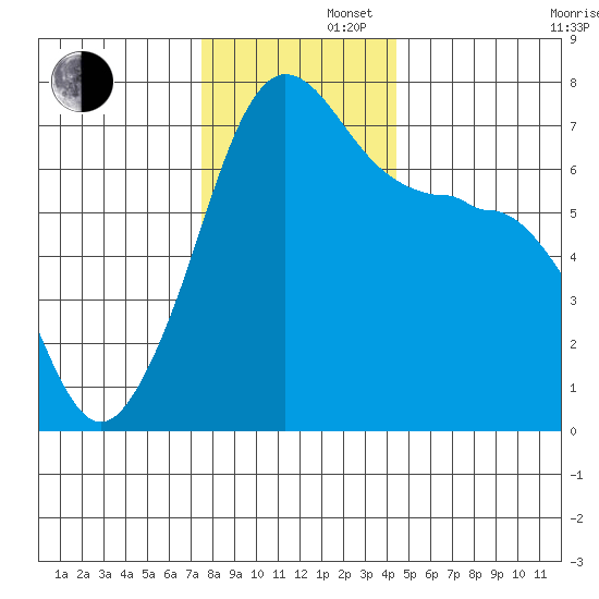 Roche Harbor tide chart for Friday, November 22, 2024