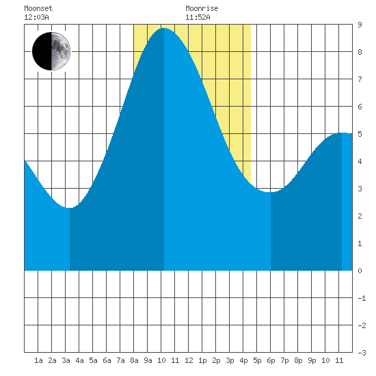 Rosario tide chart for Sunday, January 9, 2022