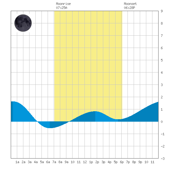Northeast shore tide chart for Wednesday, January 29, 2025