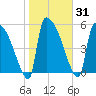SCL RR bridge tide chart for Sunday, January 31, 2021