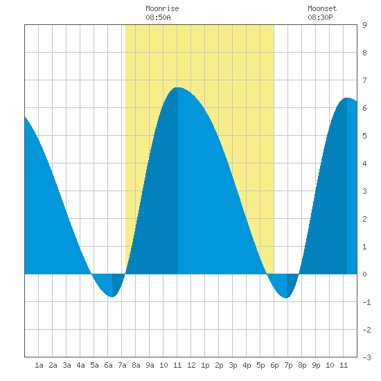 SCL RR bridge tide chart for Friday, January 31, 2025