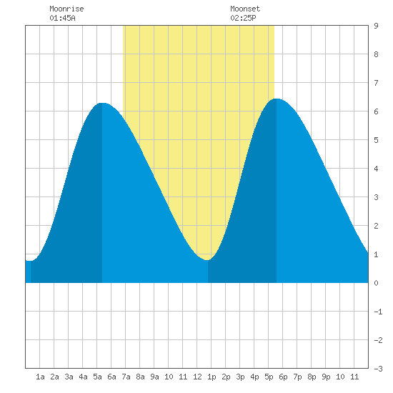 SCL RR bridge tide chart for Friday, November 14, 2025