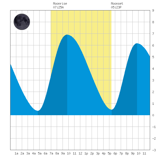 SCL RR bridge tide chart for Thursday, November 20, 2025