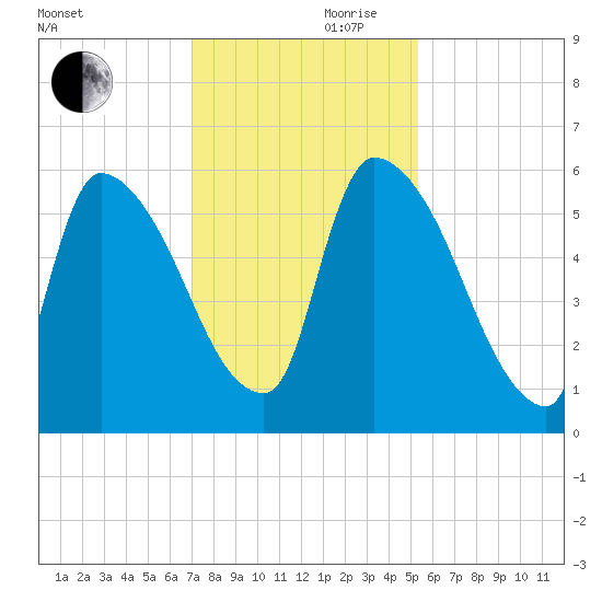 SCL RR bridge tide chart for Friday, November 28, 2025