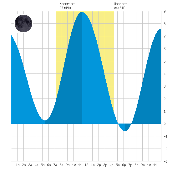 Salisbury Point tide chart for Thursday, January 11, 2024