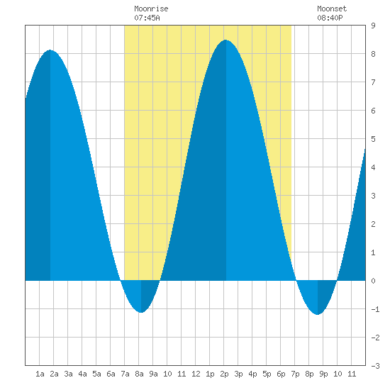Salmon Falls River tide chart for Monday, March 11, 2024