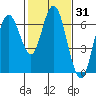 San Mateo Bridge west tide chart for Friday, January 31, 2025