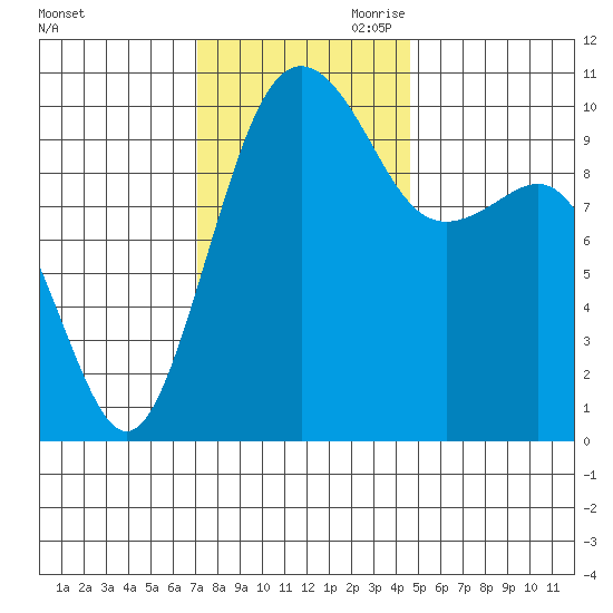 Langley tide chart for Saturday, November 9, 2024