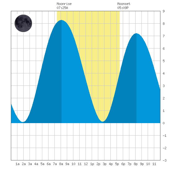 Savannah tide chart for Monday, December 30, 2024