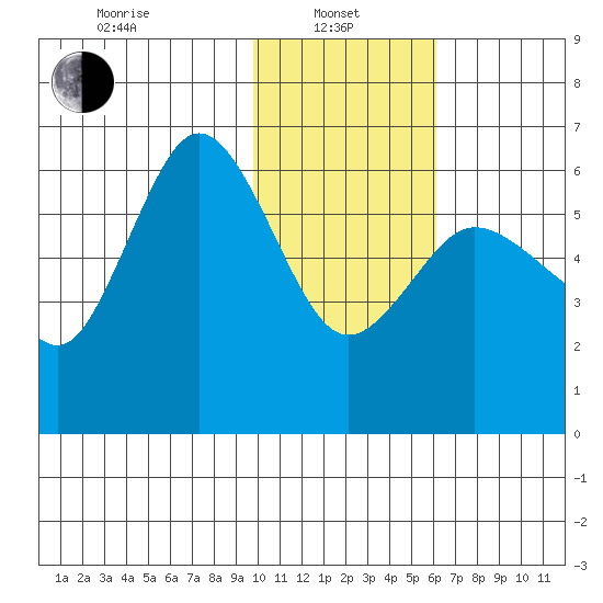Seal Cape tide chart for Tuesday, January 25, 2022