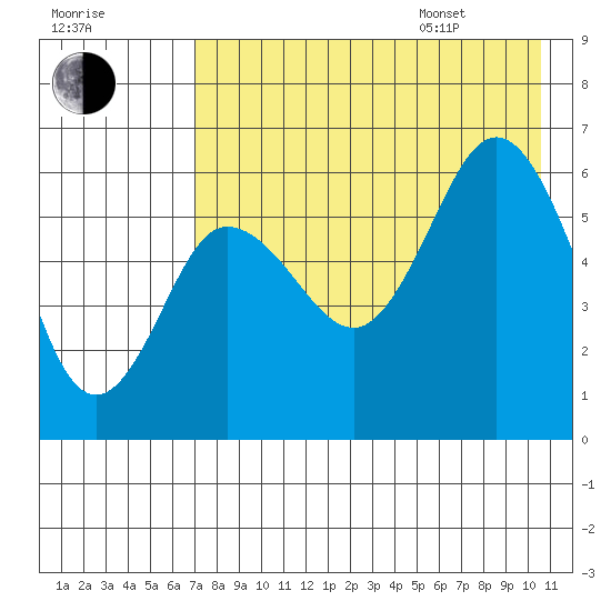 Seal Cape tide chart for Tuesday, August 8, 2023