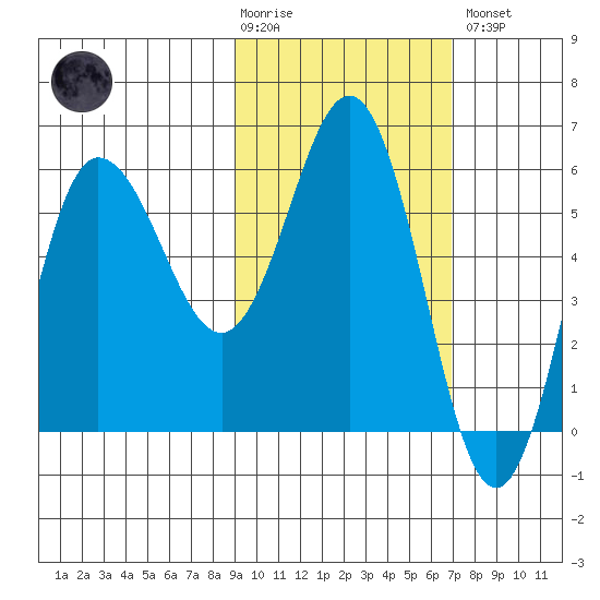Seal Cape tide chart for Tuesday, February 17, 2026