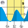 Seaside tide chart for Saturday, August 9, 2025