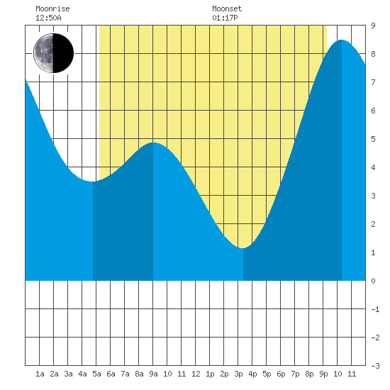 Sequim Bay tide chart for Friday, June 28, 2024