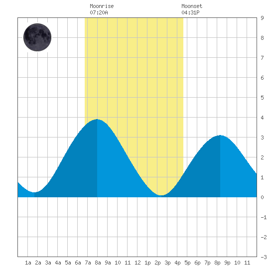 Seven Island tide chart for Thursday, November 20, 2025
