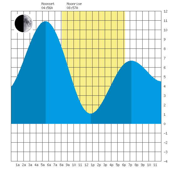 Seward tide chart for Tuesday, February 24, 2026