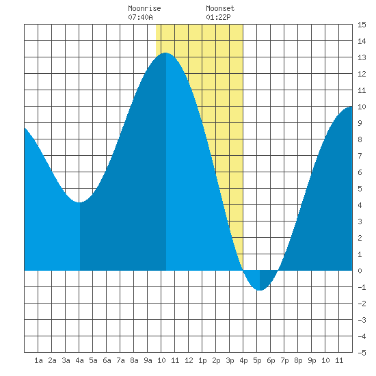 Shag Rock tide chart for Sunday, January 10, 2021