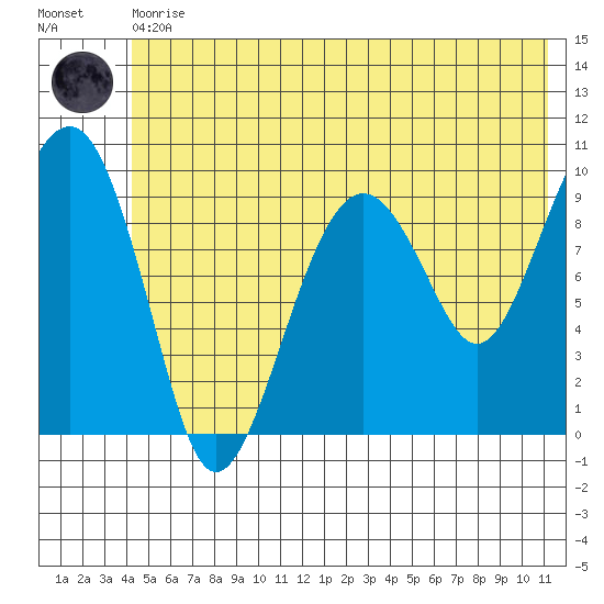 Shag Rock tide chart for Thursday, June 10, 2021