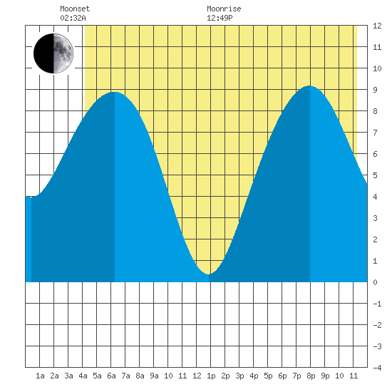 Shag Rock tide chart for Thursday, June 17, 2021
