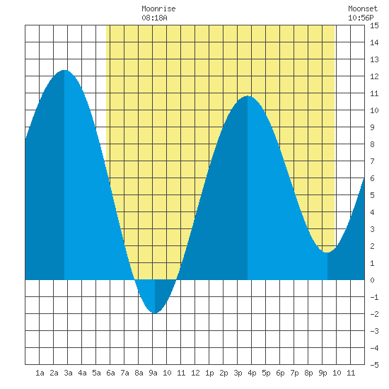 Shag Rock tide chart for Tuesday, August 10, 2021