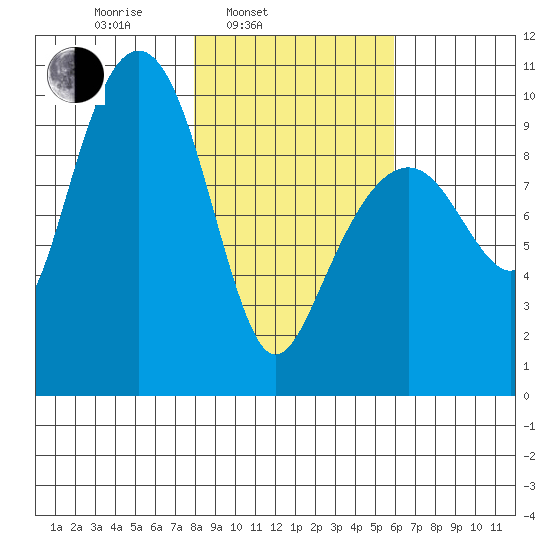 Shag Rock tide chart for Wednesday, February 23, 2022