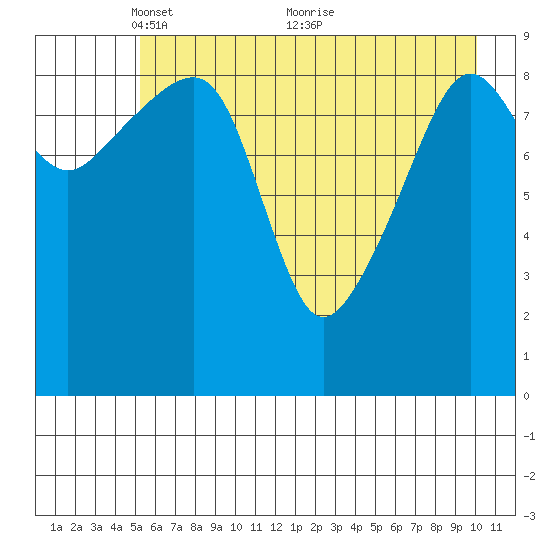 Shag Rock tide chart for Monday, May 9, 2022