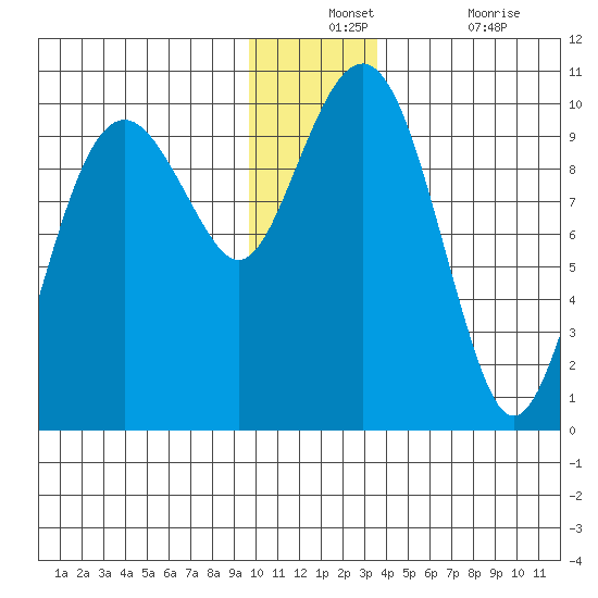 Shag Rock tide chart for Monday, December 12, 2022