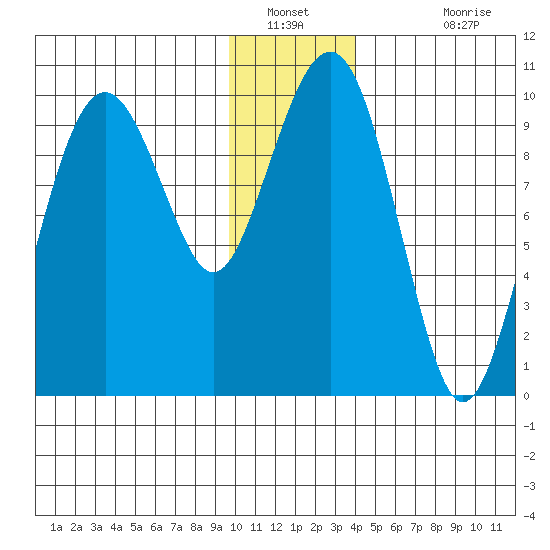 Shag Rock tide chart for Tuesday, January 10, 2023