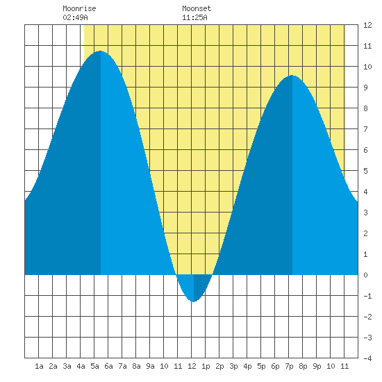 Shag Rock tide chart for Friday, June 9, 2023