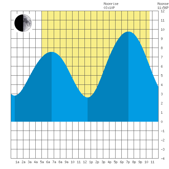 Shag Rock tide chart for Tuesday, July 25, 2023