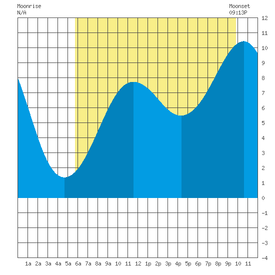 Shag Rock tide chart for Friday, August 11, 2023