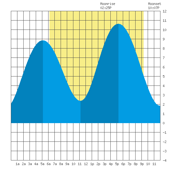 Shag Rock tide chart for Tuesday, August 22, 2023