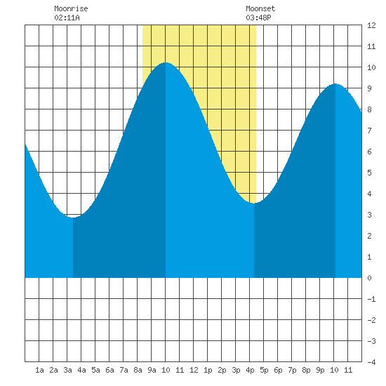 Shag Rock tide chart for Wednesday, November 8, 2023