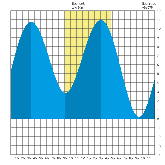 Shag Rock tide chart for Monday, January 29, 2024