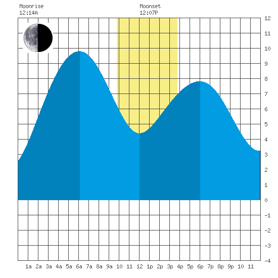 Shag Rock tide chart for Wednesday, January 3, 2024