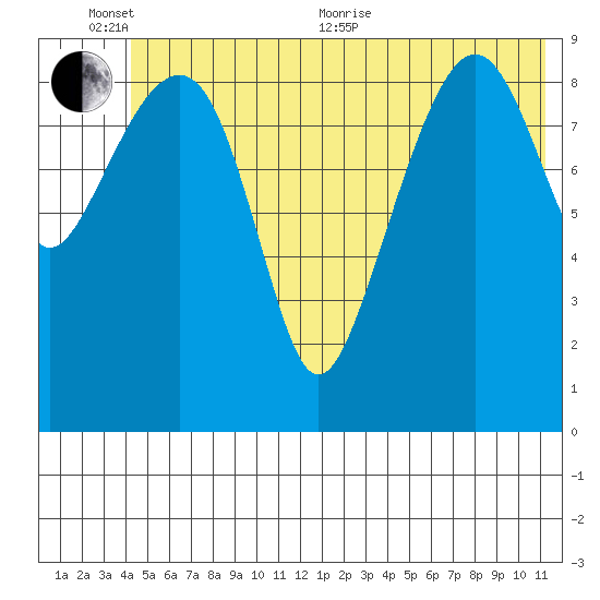 Shag Rock tide chart for Thursday, June 13, 2024