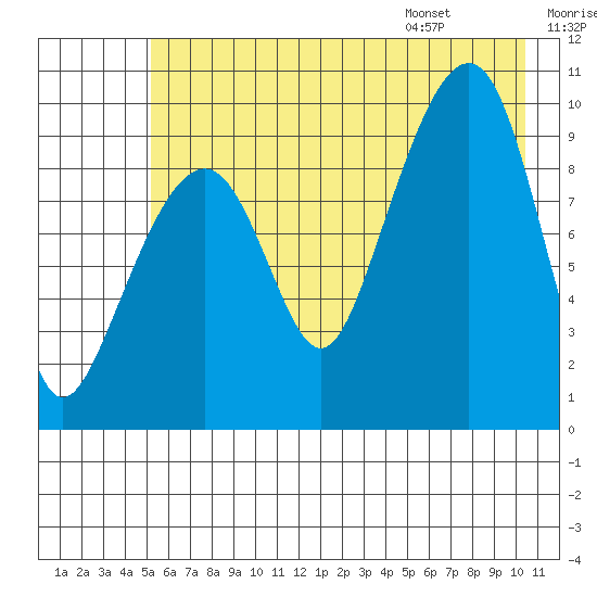Shag Rock tide chart for Sunday, July 28, 2024
