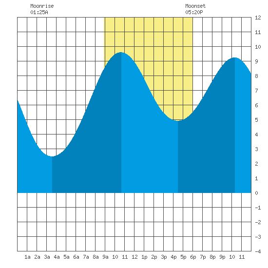 Shag Rock tide chart for Saturday, October 26, 2024