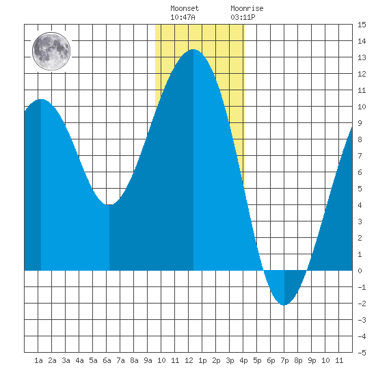Shag Rock tide chart for Monday, January 13, 2025