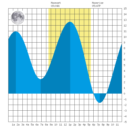 Shag Rock tide chart for Wednesday, February 12, 2025